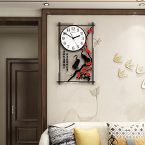 New Chinese style clock Atmospheric mute Chinese style wall clock Living room household fashion creative art decoration wall clock