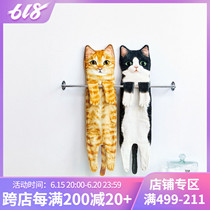 Can pull such a long stretched-out cat towel wipe hand towel face towel cat Department FinRichie Dream Japan