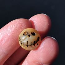 Tibetan old gold fish bone corpse Tuolin main bead diameter about 1 2cm