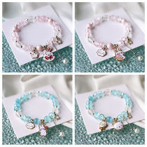 Flower Crystal cute bracelet female student Korean best friend two person Mori simple ancient style new 2021 sisters gift