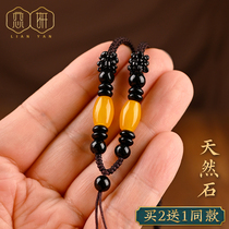 Love Yan weaving chain rope pendant lanyard male Lady pendant rope Jade pear Jade beeswax Crystal gold hanging rope