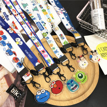  Cute cartoon lanyard Apple iPhone universal mobile phone lanyard removable wide neck accessories long rope female