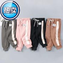 Childrens thick sweatpants boys plus velvet trousers f children spring and autumn winter wearing warm pants casual pants women