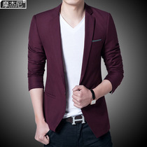 Urban casual mens small suit a button Korean version of the tide youth slim suit simple student casual jacket