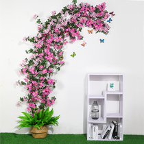 Simulation flower vines fake flower vines living room air conditioning pipe indoor flower wall ceiling decoration shielded from cherry blossom plastic vine