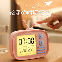 TV creative small alarm clock students use childrens boys and girls special digital clock electronic alarm strong wake-up