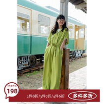 4 pieces of 6-fold Japanese tooling wind comfortable breathable hanging loose jumpsuit slim straight jumpsuit female 3471