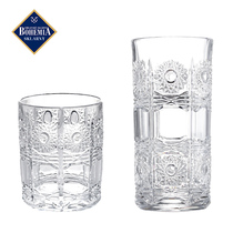 Czech imported BOHEMIA engraved crystal whisky wine glass creative fashion juice cup water cup cold drink cup