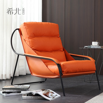 Nordic Single Sofa Chair Modern Minimalist Single Chair Minimalist Designer Chair Living-room Small Family Casual Iron Art Chair
