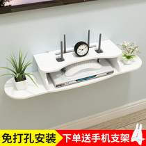 Set-top box rack non-hole TV Wall Wall Wall decoration router storage box living room bedroom simple
