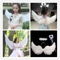 Childrens angel wings Adult lolita feather wings performance props stage demon shaking net red cos
