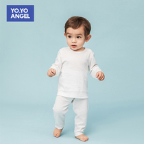 Baby Sleepwear Summer Pure Cotton Slim Fit Long Sleeves Air Conditioning Suit Men And Women Baby Summer Clothes Children Underwear Suit Home Clothing