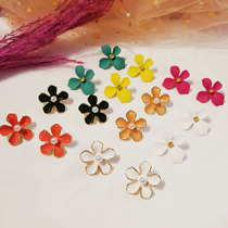 Summer hipster Flower Earrings Temperament s925 Silver Needle Earrings Women 2020 New Tide Simple Joker Earrings