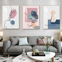 living room decorative painting modern simple tasteful nordic style small clear light luxury abstract sofa background wall painting hanging painting