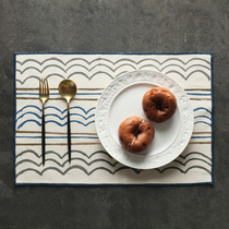 Caragle India imports handmade bronzed full cotton printed dining mat Western Dining Mat American Modern Restaurant Table Supplies