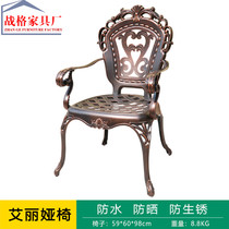 Balcony Outdoor Table And Chairs Furniture Leisure Chair Sub tea table Three sets Cast Aluminum Eurostyle Iron Art Courtyard Barbecue Table Combination