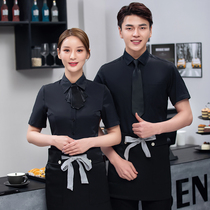 Hotel Catering Attendant Workwear Restaurant Hotel Fire Pot Shop Milk Tea Coffee Shop Summer Shirts Men And Women Short Sleeves