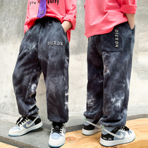 Boys pants autumn children jeans 2021 new middle and Big Boy foreign spring and autumn casual trousers childrens clothing