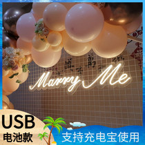 Letter Lights LED Surprised Birthday Happy Confession Proposal for Creative Scene Project Requirements Decoration Chamber