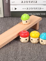 Shake-in-the-same sliding slide small mushroom woody rocking toy Childrens indoor table not tumbler year-old gift wail