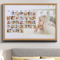 Suction Iron Stone Magnetic Photo Wall Acrylic Palace Lattice Crystal Photo Frame Children Wedding solid wood Enlargement Hanging Wall Custom