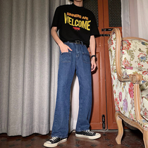 Hualun jeans men loose straight retro summer fashion brand ins Korean version of the tide student versatile casual pants