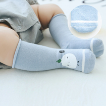 3 Twin Newborn Pure Cotton Socks Loose Mouth Midcylinder Socks Wireless Head Baby Pure Cotton Socks Baby Boneless Socks