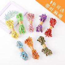 Green Leaf Hemp Rope Leaves Trim Rope With Leaves Summer Kindergarten Ring Creation DIY Materials Senteo Rope