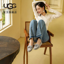 UGG spring and summer womens single shoes flat bow fashion casual pedal Doudou shoes 1115136