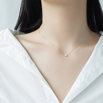 s925 sterling silver love necklace female tide quality net red hanging simple clavicle chain Niche design sense light luxury high tide