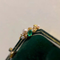 (Xiaoya Jewelry) 18K gold inlaid (emerald garden ring) with akoya sea pearls