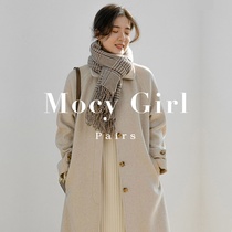 sandro asw woolen coat women winter 2021 New Korean version of Hepburn style long thick woolen coat