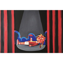 (Oil Painting Original) Search Hunter Chen Jianzhou The Pig Eight Ring of Wandering Animal City 75 * 100cm