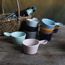 With one-ear sauce dish rabbit creative small saucer sauce bowl deep ice cream Small bowl salad dressing flat ceramic bowl