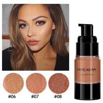 Beauty black powder base liquid wheat bronze Chocolate dark foundation liquid concealer Europe and the United States men and women can be used cos