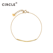 CIRCLE jewelry 9K gold bracelet geometric strip stick bracelet simple fashion workplace female gift star with the same