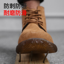 Safety shoes male welders dedicated a pedal shoes smashing puncture-resistant steel head protection refractory flowers work shoes