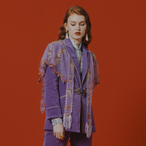 LE FAME lafem autumn Pearl decorative pattern embroidery mesh cloud shoulder LF9Q21B01P092