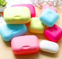  Creative plastic travel leak-proof soap box with lock Mini portable cover sealed travel soap box Candy color