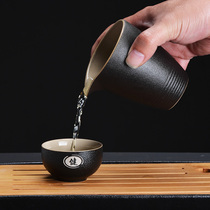 one thousand Comfort Fair Cup Tea Sea Black Pottery Sub-Tea Instrumental Fair Cup Kongfu Tea Accessories Ceramic Public Cup Home Tea Leak Cup