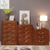 New Chinese style solid wood cupboard living room three-way cabinet Nordic storage cabinet bedroom storage drawer cabinet simple modern cupboard