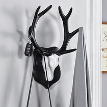 Deer head antler adhesive hook creative coat rack Wall key porch door wall decoration wall hanger free hole