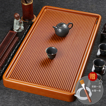 German yellow electric wood tea tray Home Jane about tea Sea rectangular size Number of electric rubber tea tray Gongfu tea furniture