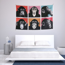 Gorilla Decoration Hanging Cloth Bar Restaurant Bedroom Dormitory Room Bedside Coffee Hall Wall Cloth Background Cloth Photo