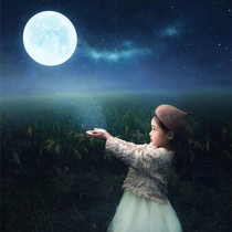 Childrens night scene photography props travel photo creative wedding photo studio photo decoration moon ball lamp