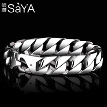 Sa Ya domineering mens bracelet simple titanium steel bracelet European and American personality trickster punk wild casual student handwear