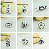 925 silver DIY accessories sterling silver Lotus gourd Baby Bell little pig lotus leaf DIY small pendant pendant