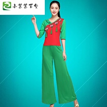 Square dance costume spring and summer New Set middle-aged two-piece dance costume Yangko suit fan dance jacket
