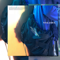 NOLABEL irregular dark motorcycle drawstring bag large capacity messenger bag nylon bag men and women travel bag