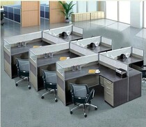 Customized staff desk Mingpin office furniture simple modern desk chair 4 people screen staff position combination